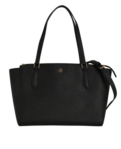 Small Emerson Top Zip Tote, &pound;140, Handbags, Black, Leather, Front view